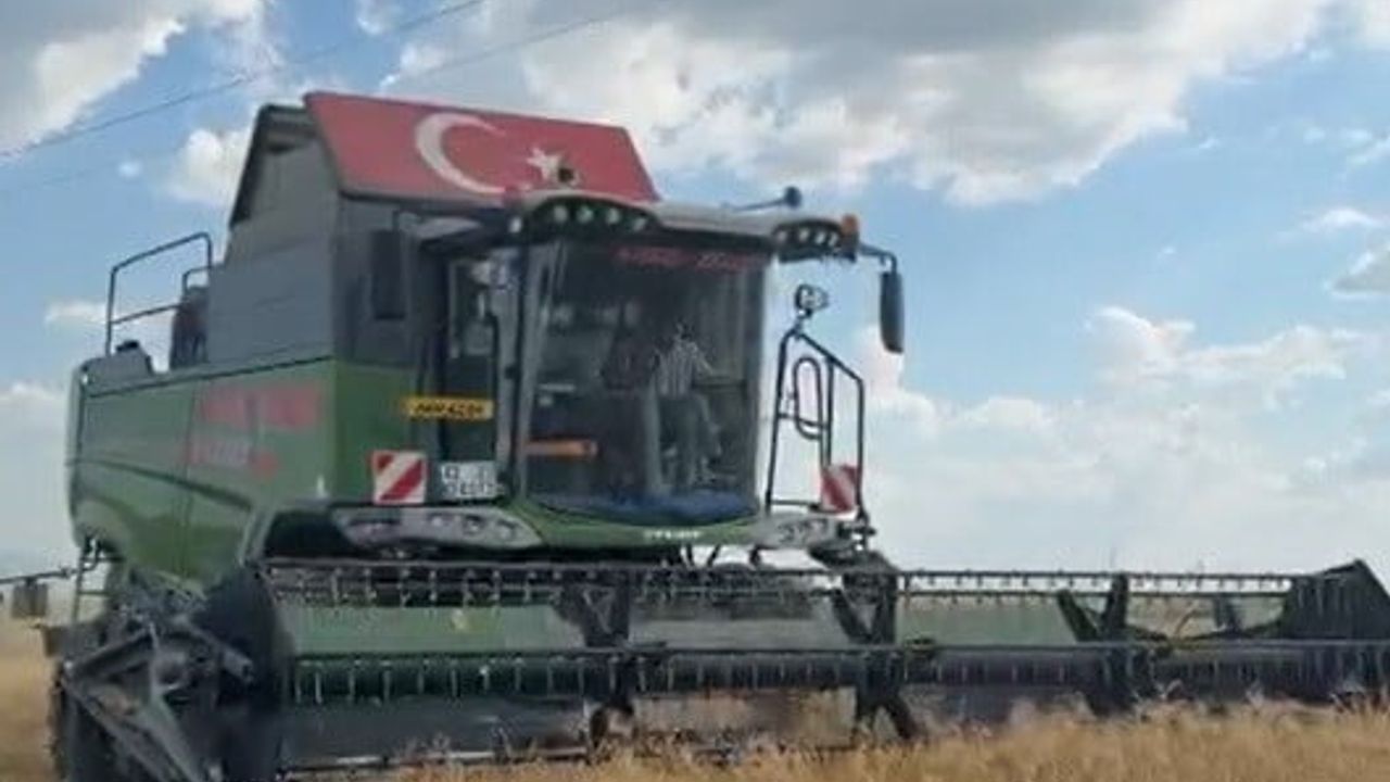 Konya'nın Karapınar ilçesinde hububat hasadı başladı