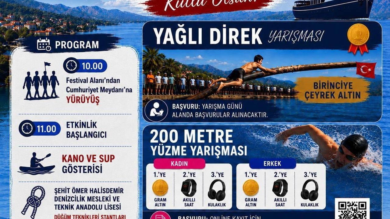 Köyceğiz’de Denizcilik ve Kabotaj Bayramı çeşitli etkinliklerle kutlanacak
