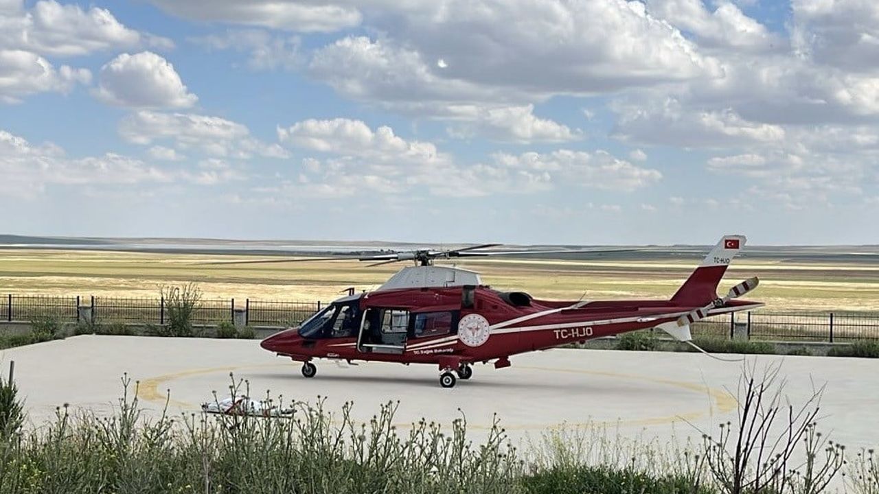 Kulu'da kalp krizi geçiren hasta ambulans helikopterle Konya'ya sevk edildi
