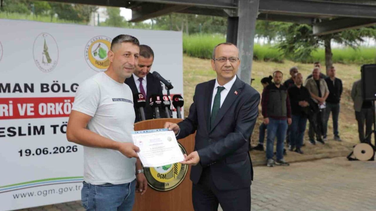 Kütahya'da ORKÖY destekleriyle su tankerleri ve traktörler teslim edildi