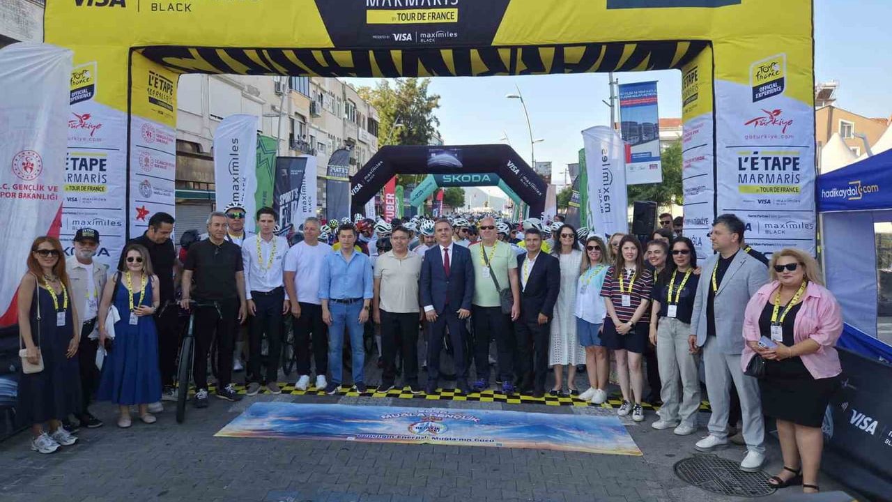 L’Etape Marmaris by Tour de France’ta genel start verildi — Yerli ve yabancı sporcular Marmaris’te yarışıyor