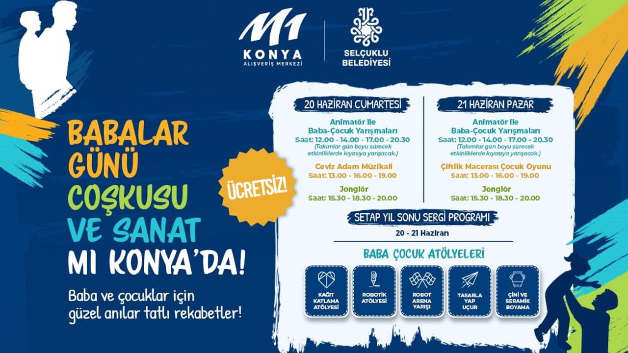 M1 Konya AVM'de babalar günü etkinlikleri