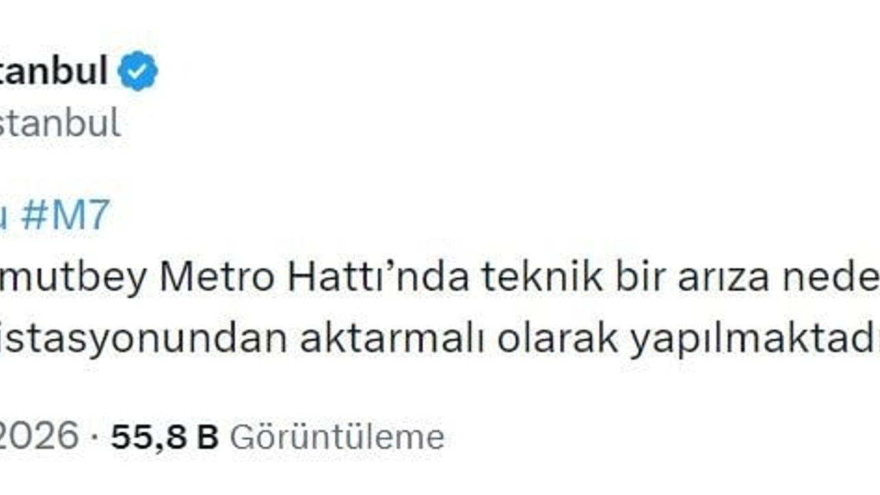 M7 Yıldız-Mahmutbey Hattında Teknik Arıza: Yolcular Tünelde Yürümek Zorunda Kaldı