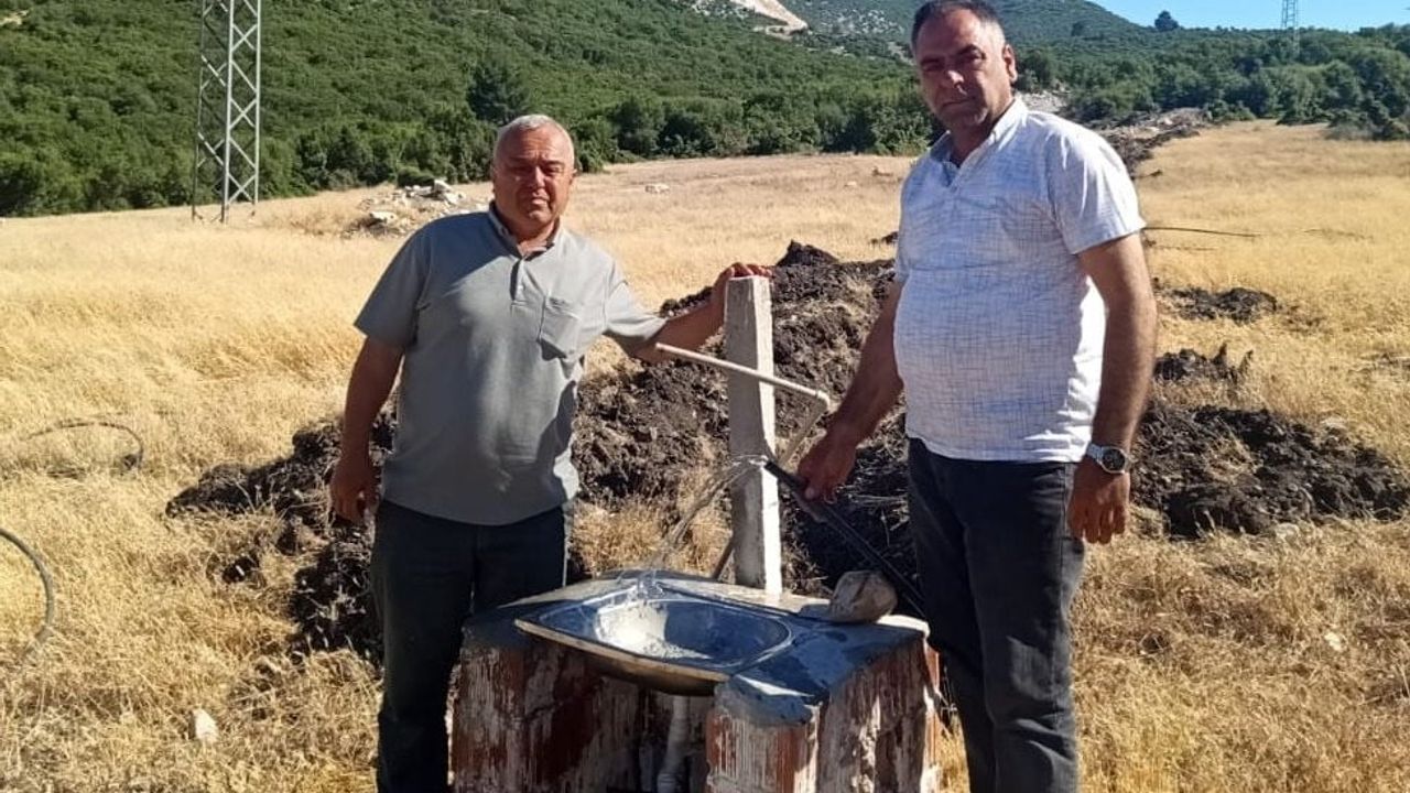 Manisa'nın Saruhanlı ilçesinde susuz çeşmeler yıllar sonra aktı