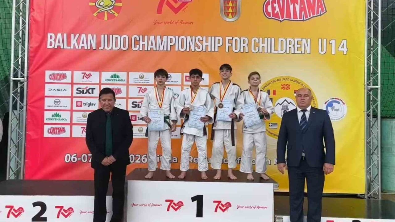 Manisalı judocu Mahmut Madan, Minikler Balkan Judo Şampiyonu oldu
