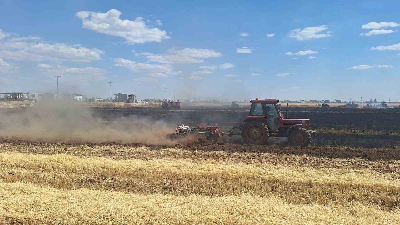 Mardin Kızıltepe'de Yangın: Yaklaşık 80 Dönüm Buğday Ekili Alan Zarar Gördü