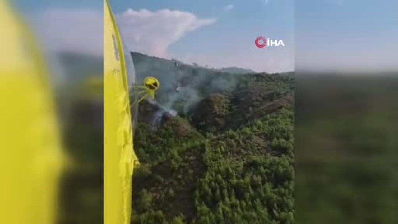 Marmaris’te yıldırım kaynaklı orman yangını