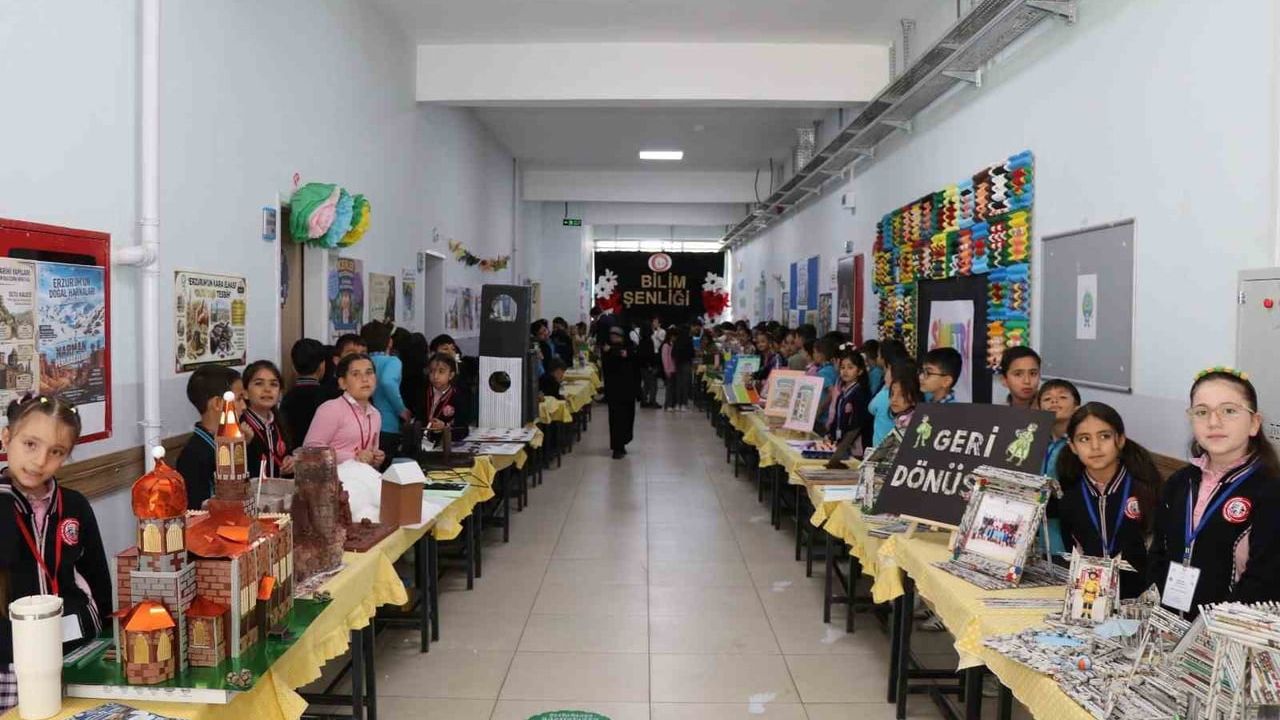 Mehmet Akif Ersoy İlkokulu'nda 30 Projeyle Bilim Şenliği — Oltu'da Tarih ve Bilim Buluşması