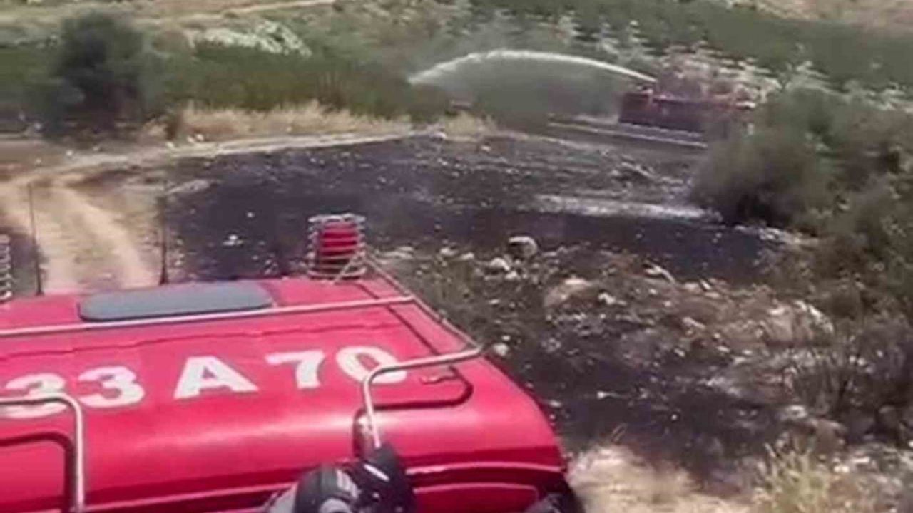 Mersin’de 6 dekar bahçe yangında zarar gördü