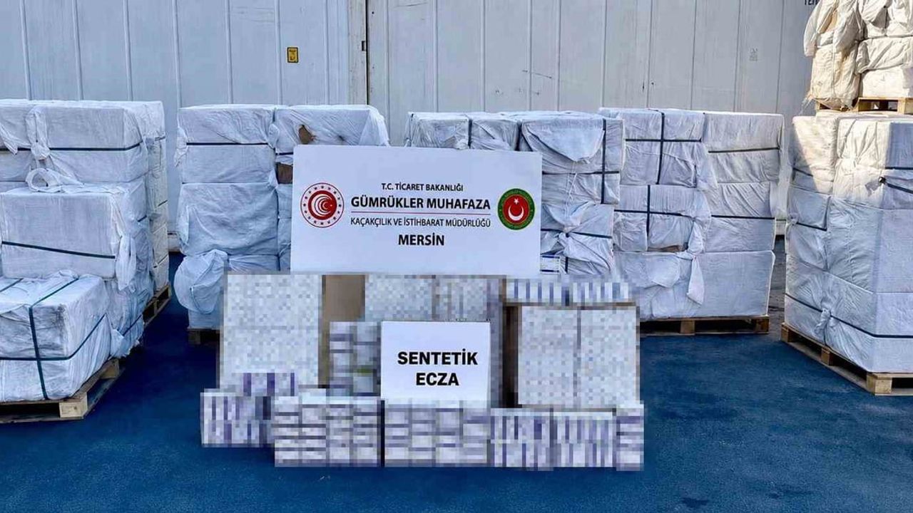 Mersin Limanı'nda tramadol operasyonu: 12,4 milyon kapsül ele geçirildi
