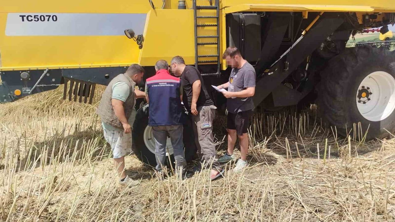 Muratlı’da biçerdöver denetimleri sürüyor