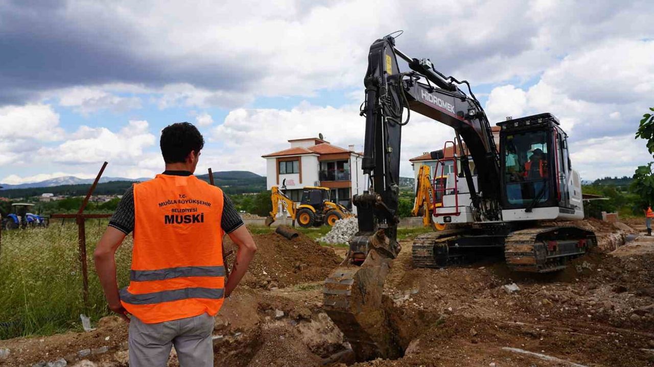 MUSKİ, Yatağan Madenler Mahallesi Karabacak'ta Kanalizasyon Altyapısı Kuruyor