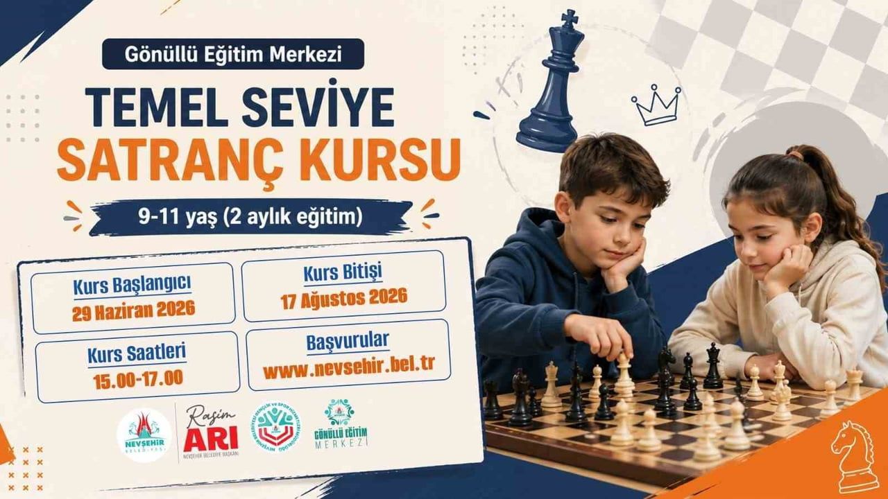 Nevşehir belediyesi'nden çocuklara satranç kursu