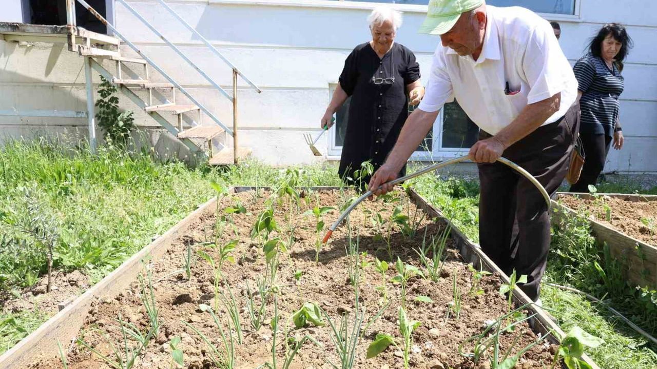 Nilüfer'de huzurevi ve Alzheimer konukevinde fide dikimi