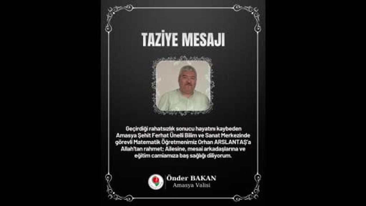 Orhan öğretmen doğum günü ve evlilik yıldönümünde hayatını kaybetti