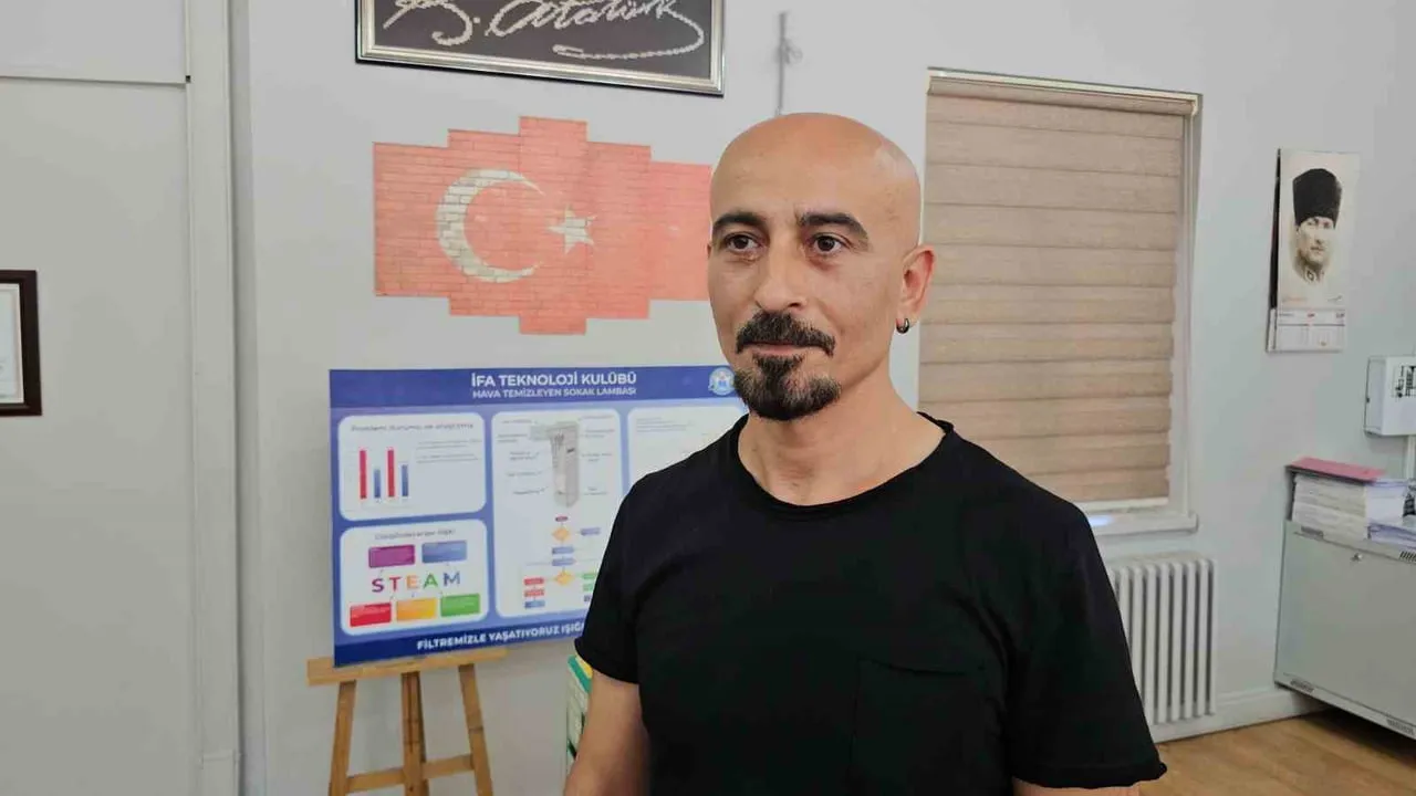 Ortaokul öğrencilerinin sokak lambasına entegre hava temizleme sistemi
