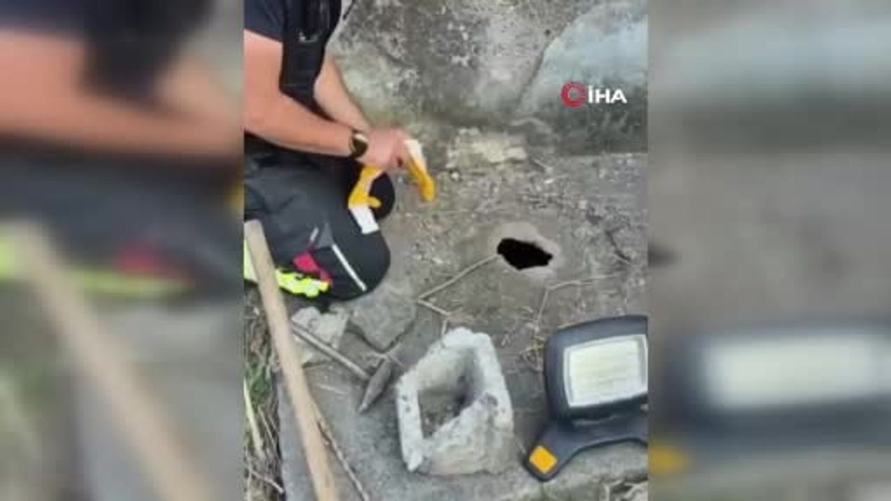 Osmaniye’de balyozla genişletilen kuyudan yavru kedi kurtarıldı