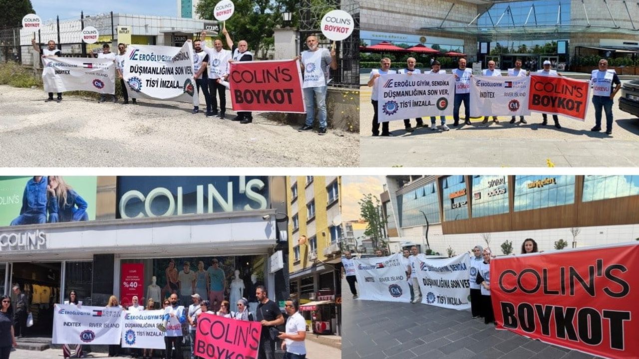 Öz İplik İş Sendikası: Colin’s Eroğlu Moda önündeki grev 36. gününde, talepler aynı