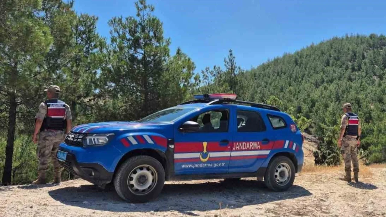 Polateli'de jandarmadan orman yangını denetimi