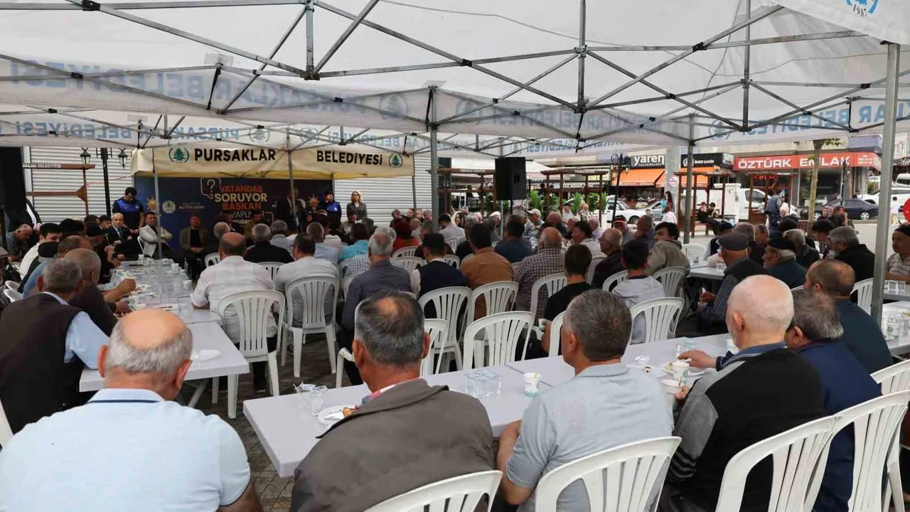 Pursaklar belediye başkanı Ertuğrul Çetin vatandaşlarla bir araya geldi
