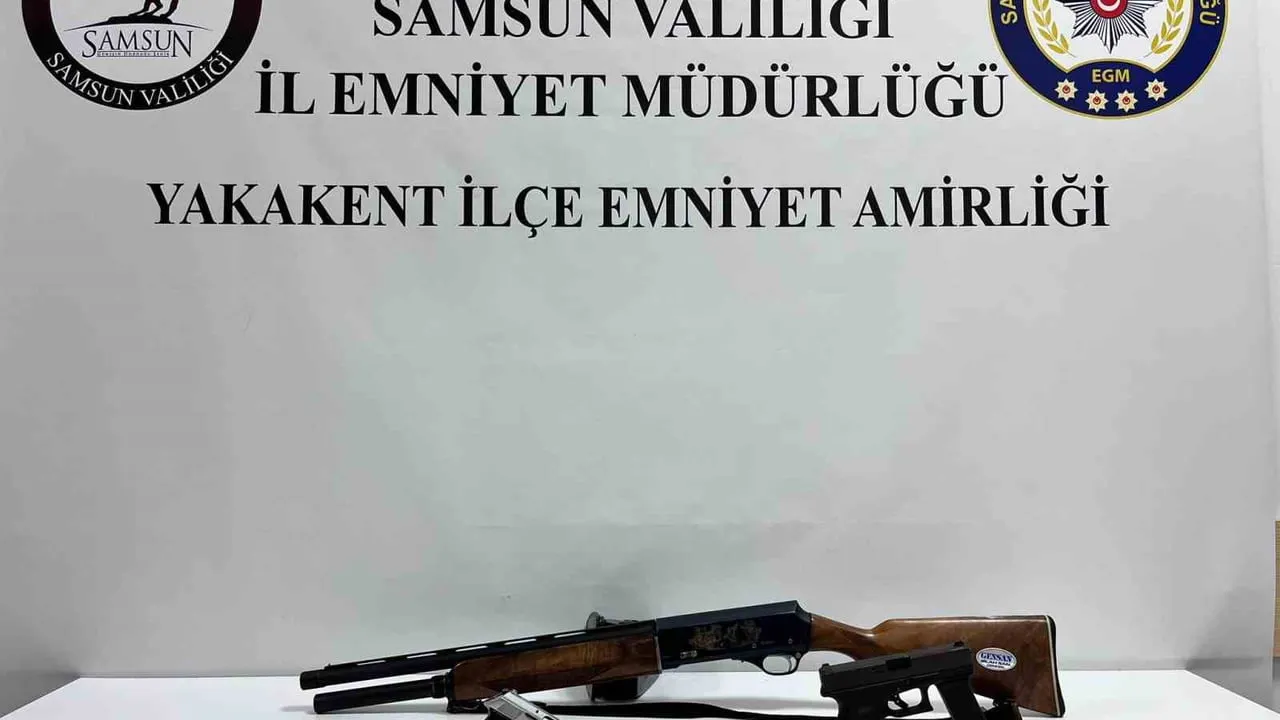 Samsun’da ruhsatsız silah operasyonu: 3 silah ele geçirildi