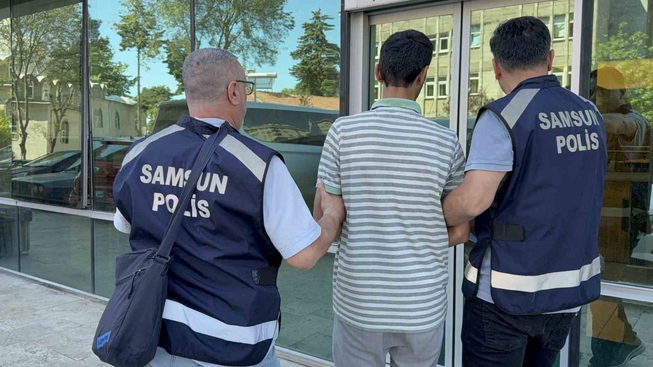 Samsun'da uzaklaştırma kararı olan koca serbest kaldıktan sonra eşinin evine gidince tutuklandı