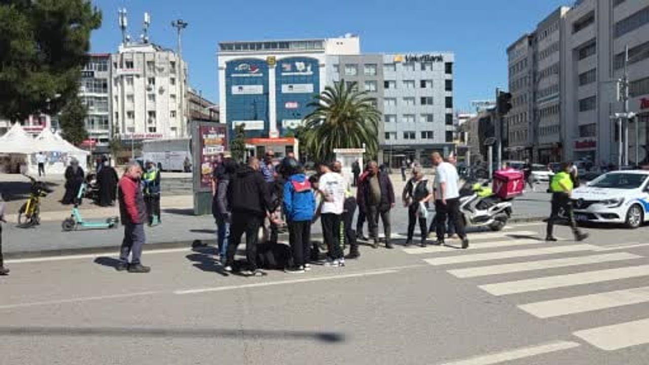 Samsun'da yaya geçidinde çarpma: 1 kişi yaralandı