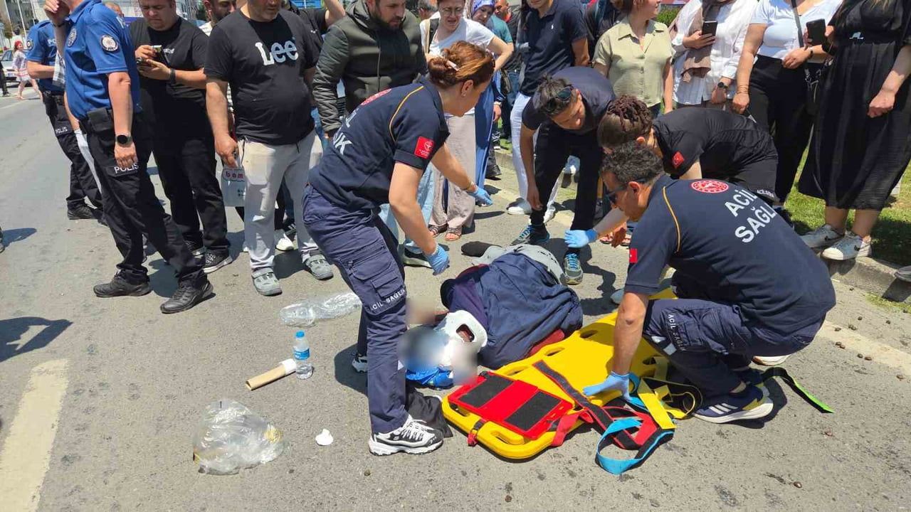 Samsun'da yaya geçidinde yaşlı adama otomobil çarptı: Ağır yaralandı