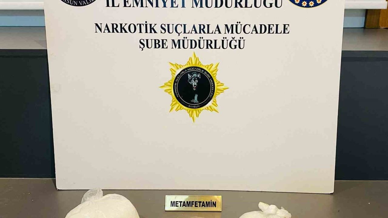 Samsun İlkadım'da 1 kilo 264 gram metamfetamin ele geçirildi, 1 kişi gözaltında