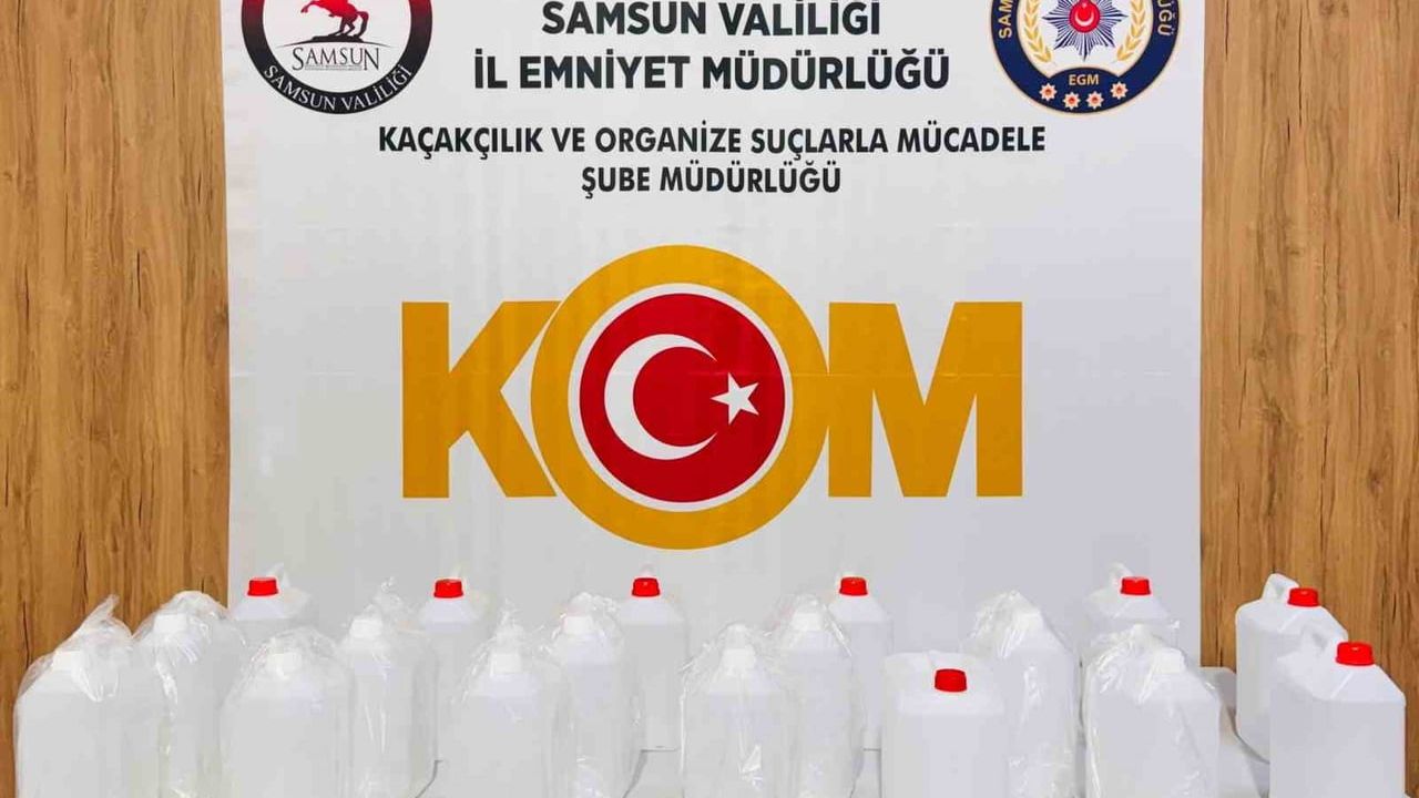 Samsun İlkadım'da kaçak alkol operasyonu: 90 litre etil alkol ele geçirildi