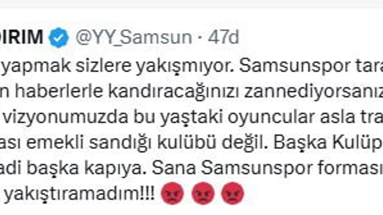 Samsunspor başkanı Yüksel Yıldırım’dan Enner Valencia söylentisine tepki