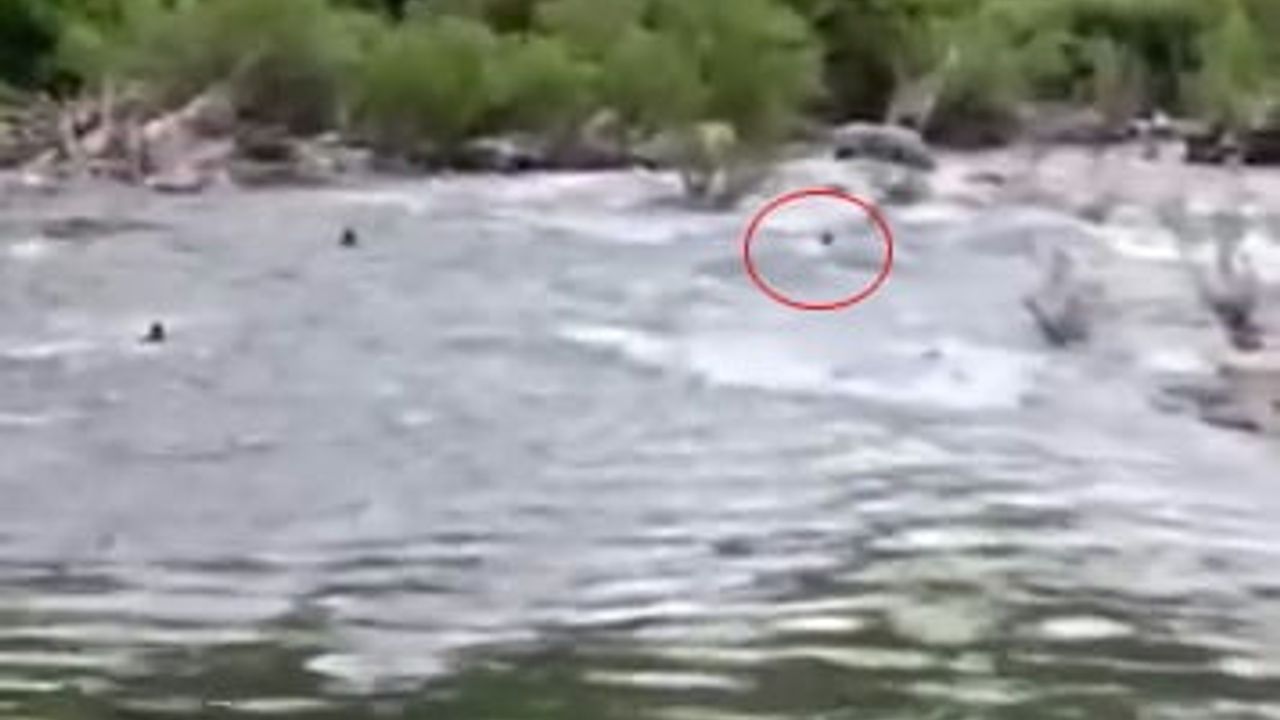 Sarım Çayı'nda kaybolan Vedat Karabulut'un suya kapılma anı kaydedildi