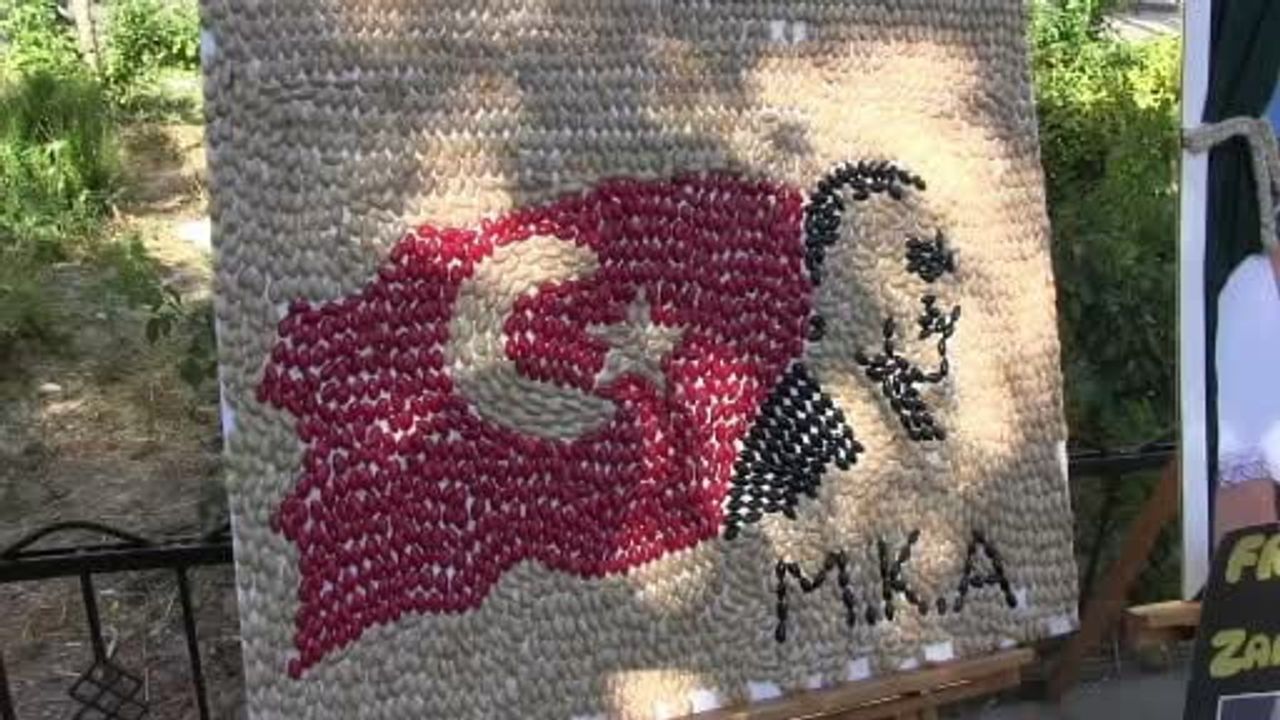 Siirt fıstığının kabukları sanat eserine dönüştürülüyor