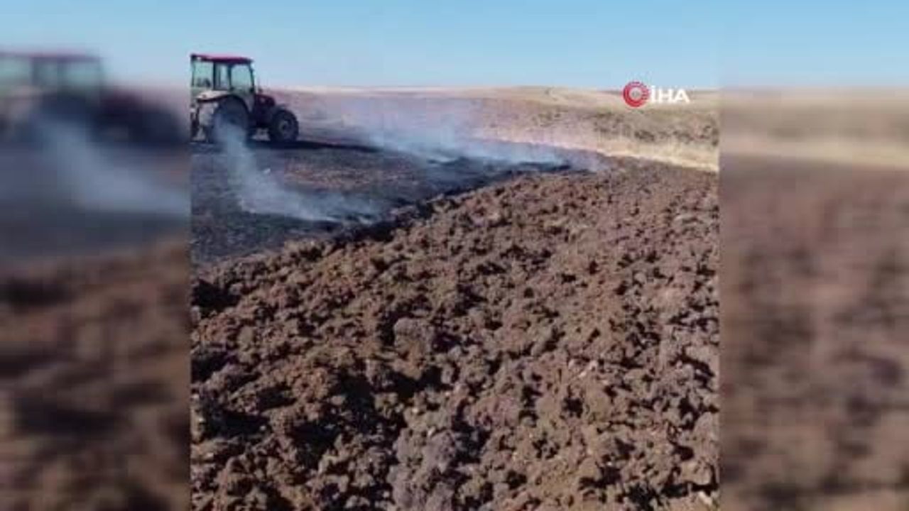 Siirt’te biçerdöverden çıkan yangında 50 dönümlük ekili alan yandı