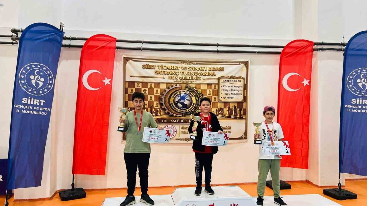 Siirt TSO Satranç Turnuvası tamamlandı: 133 sporcu mücadele etti