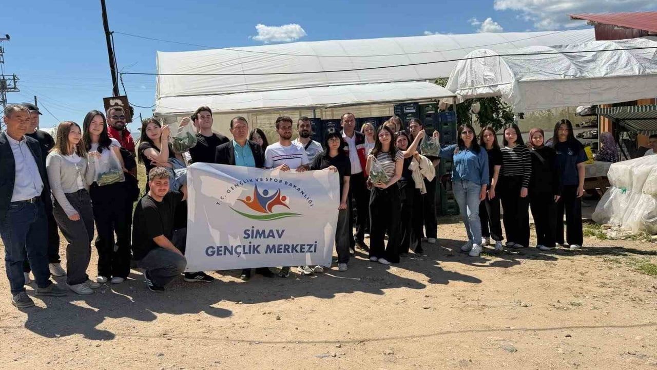Simav’da gençler Eynal Sera Bölgesi’nde Gönüllü Hasat Programı ile hasat deneyimi edindi