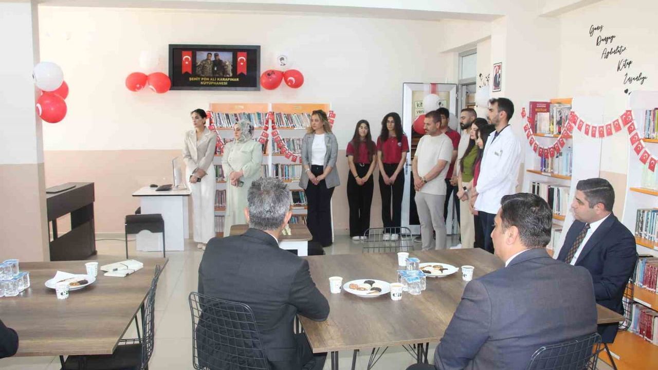 Şırnak Anadolu Lisesi'nde Şehit PÖH Ali Karapınar Kütüphanesi Açıldı
