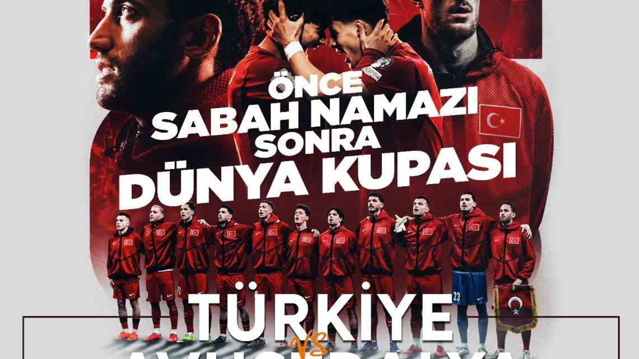 Talas’ta milli heyecan: Sabah namazı ve dev ekranda Türkiye-Avustralya maçı bir arada