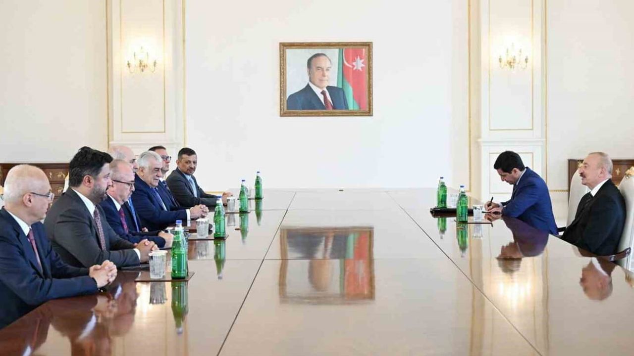 TBMM başkanı Numan Kurtulmuş, Azerbaycan cumhurbaşkanı İlham Aliyev tarafından kabul edildi