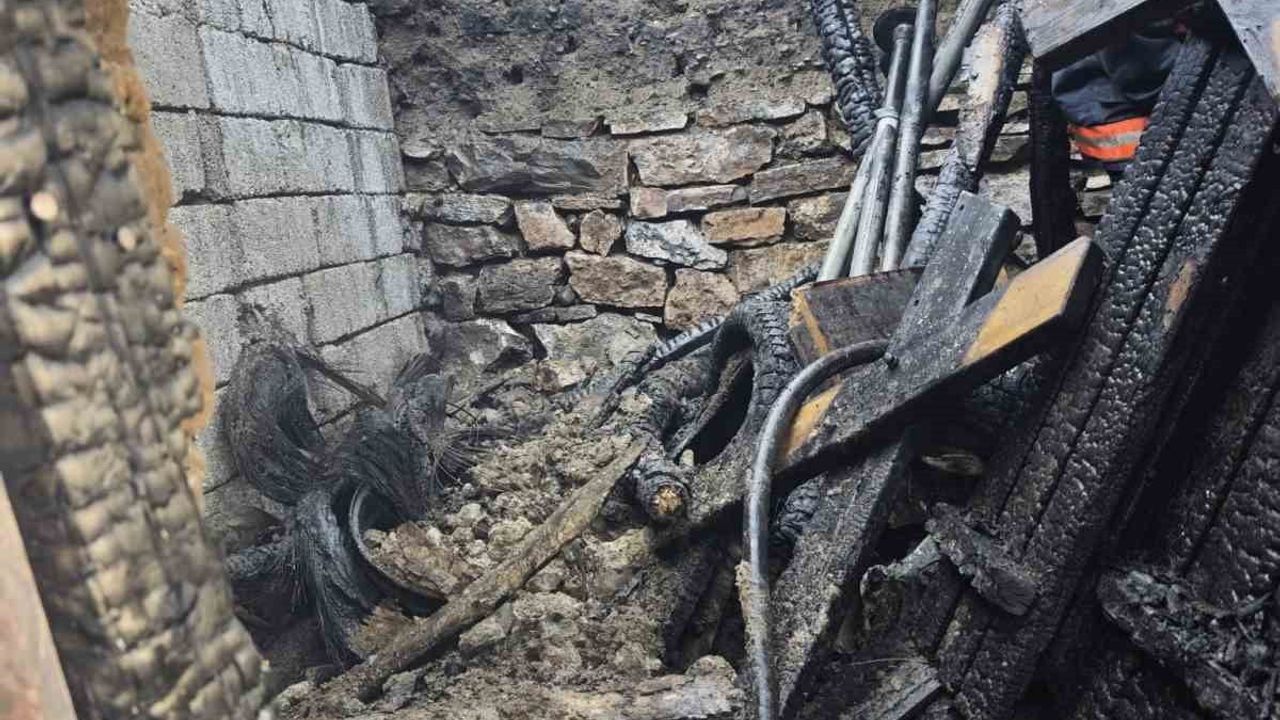 Van’da odunluk yangını söndürüldü