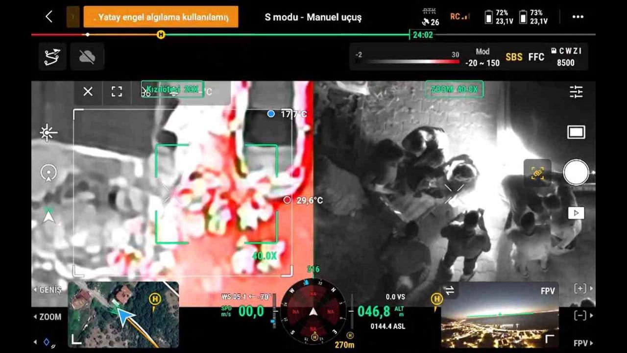 Yalova'da kayıp alzaymır hastası 80 yaşındaki kadın termal dronla bulundu