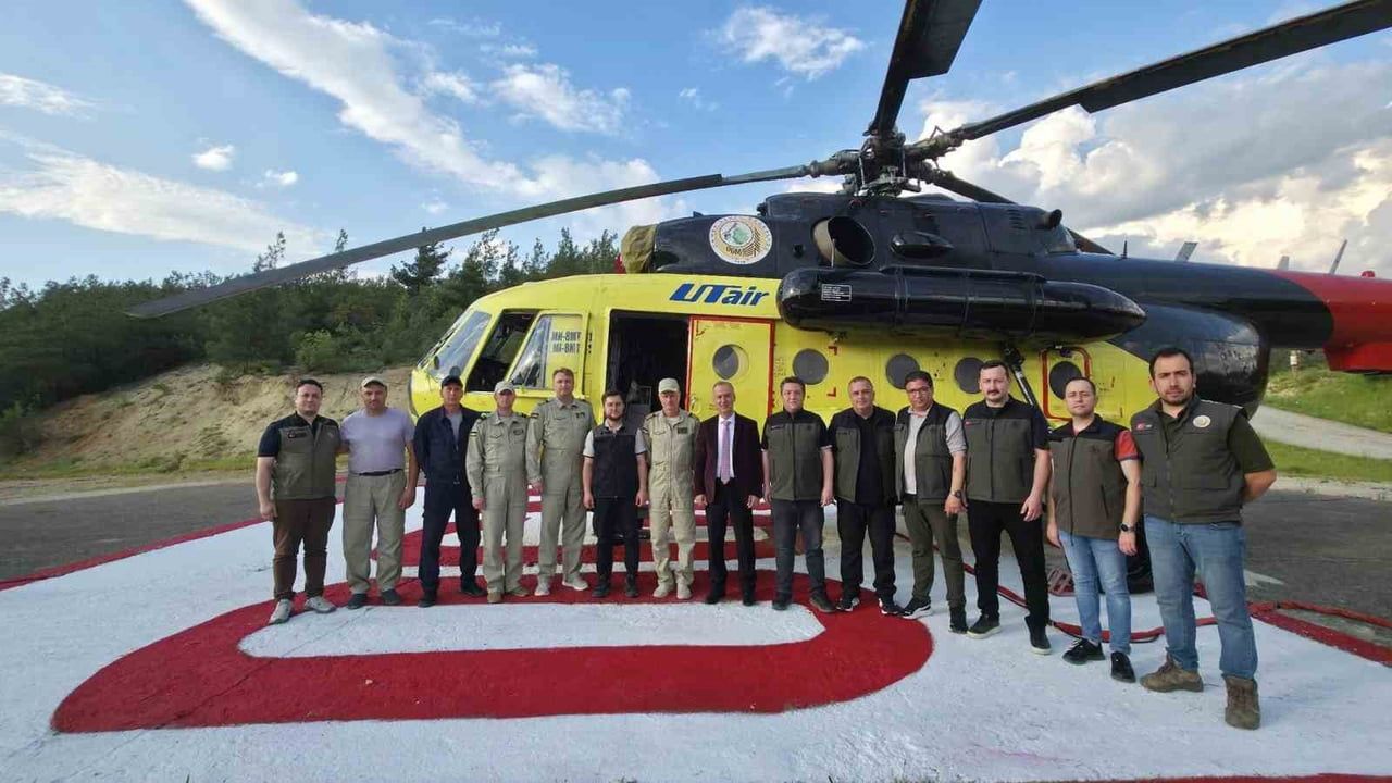 Yangın Söndürme Helikopteri Orta-56 Karabük’te Göreve Başladı