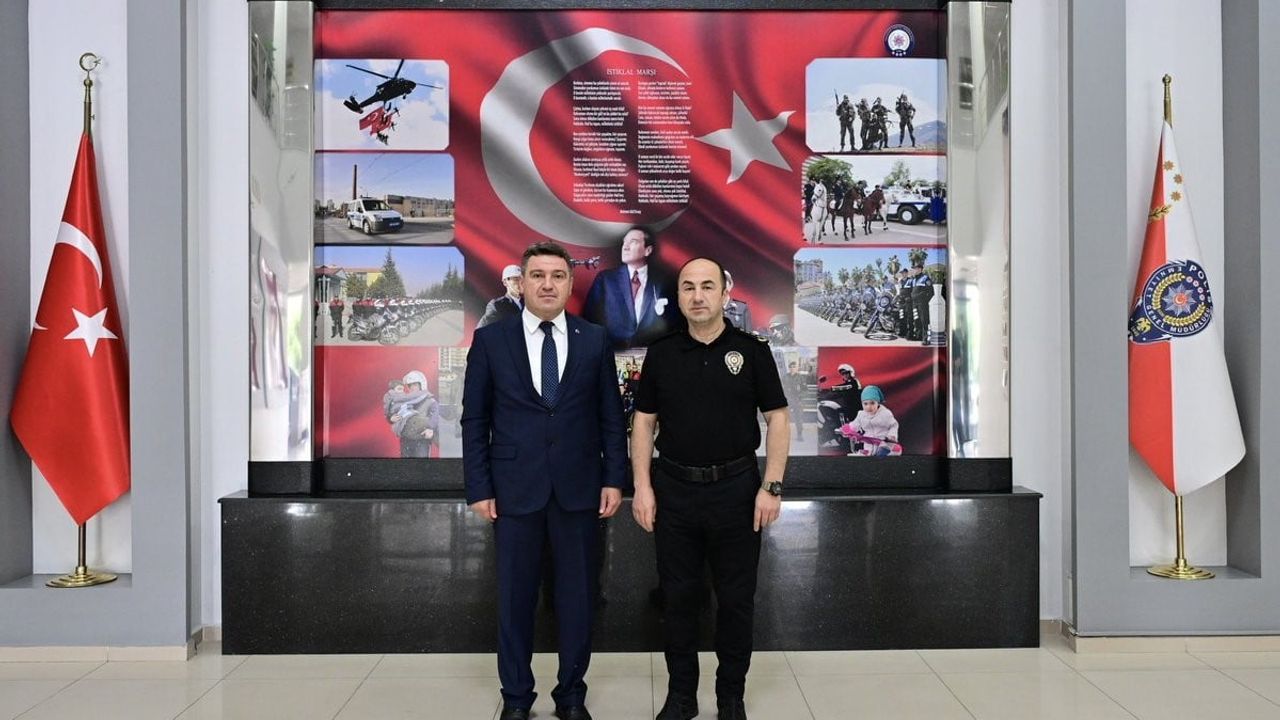 Yargıtay’a atanan başsavcı Karakülah’tan emniyet müdürü Yılmaz’a veda ziyareti