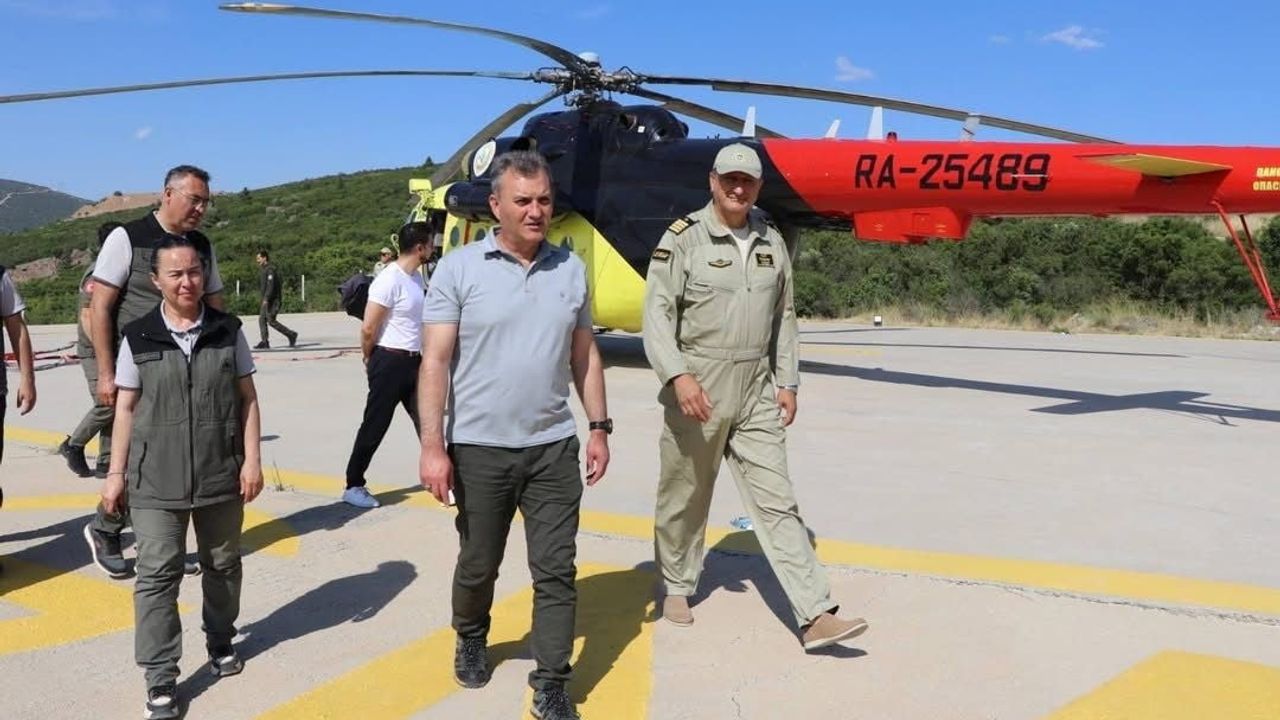 Yatağan’da konuşlu yangın söndürme helikopteri ve uçuş ekibi göreve başladı