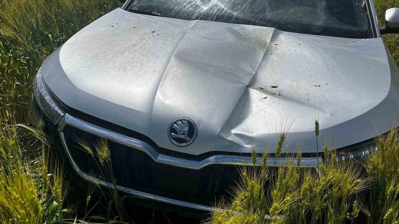 Yerköy'de otomobil tarlaya savruldu, 1 kişi yaralandı