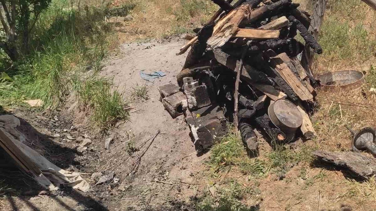 Yüksekova'da odunluk ve garaj yangını