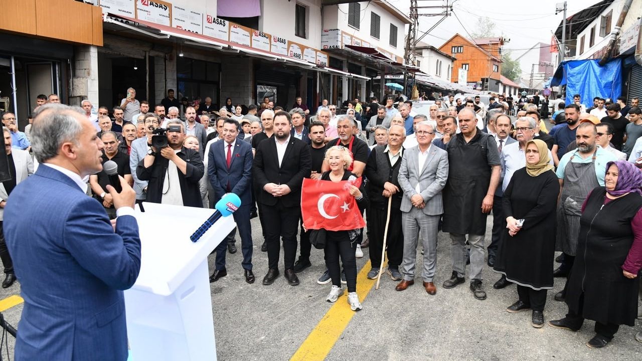 Zorkun Yaylası'nda tamamlanan yol törenle açıldı