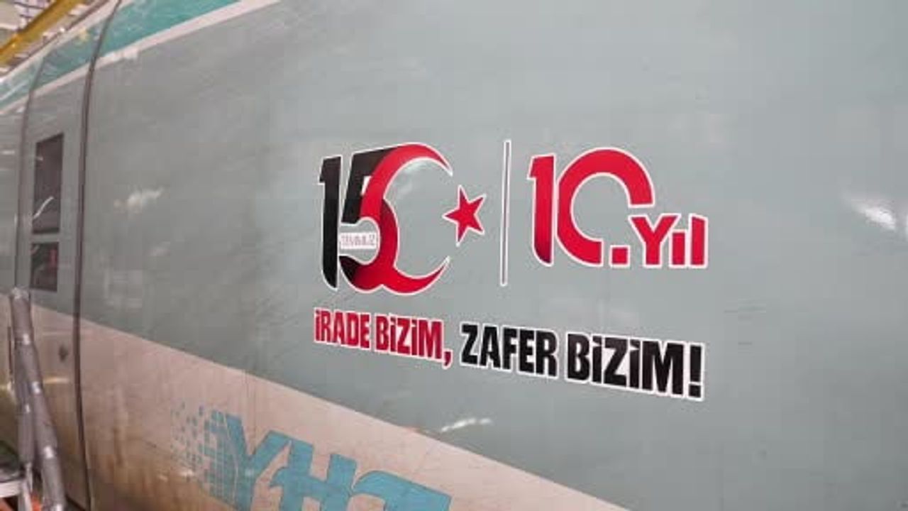 15 Temmuz Demokrasi ve Milli Birlik Günü’nün 10. yılında 10 YHT seti özel logoyla sefer yapacak