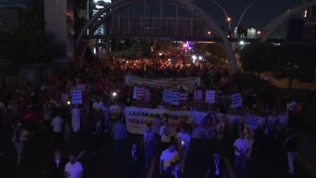 15 Temmuz'un 10. yıl dönümünde Cumhurbaşkanlığı Külliyesi'ne yürüyüş