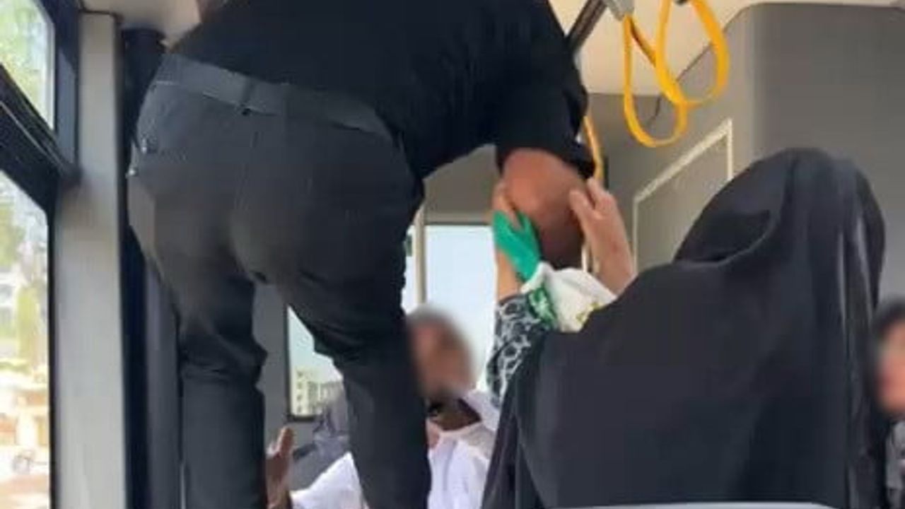 Adıyaman'da otobüste tekmeli yumruklu kavga